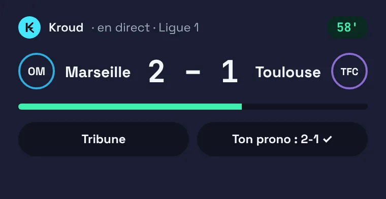Notification en direct sur Android