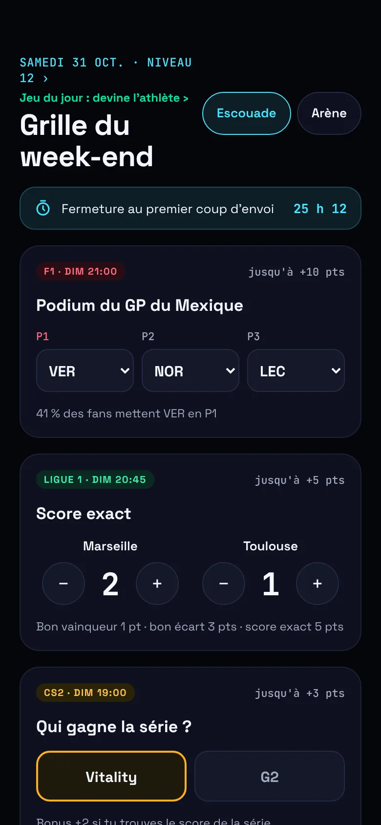 Grille de pronos